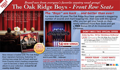 Advertisement for Oak Ridge Boys